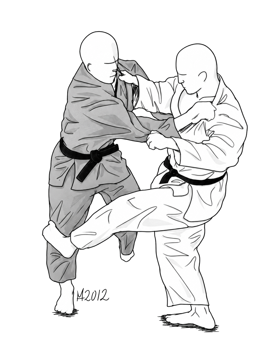 Hiza guruma technique
