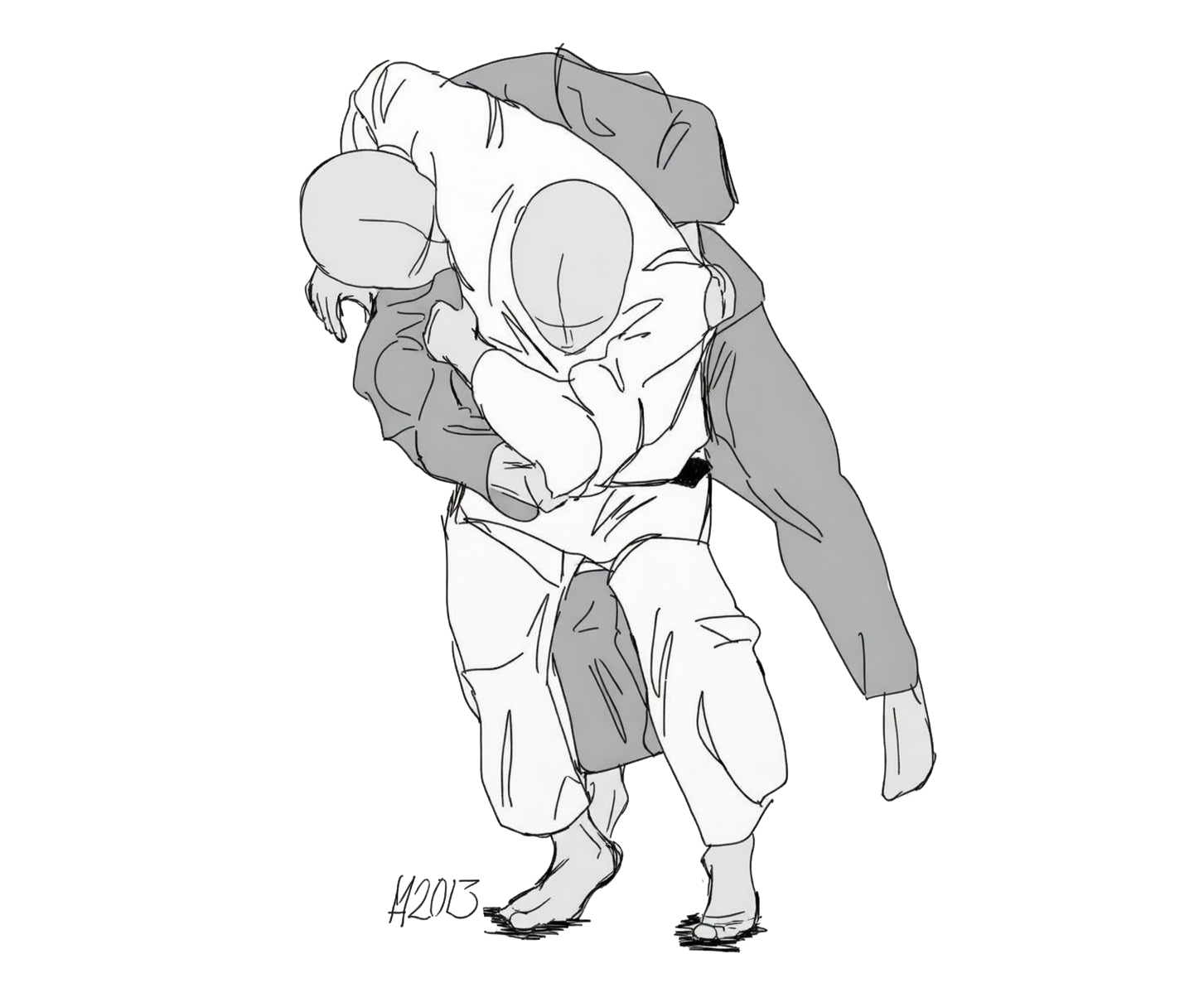 Koshi guruma / Kubi nage technique