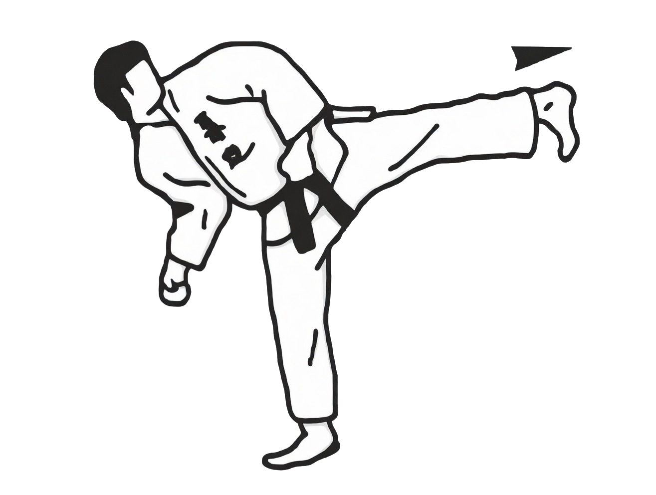 Ushiro geri technique