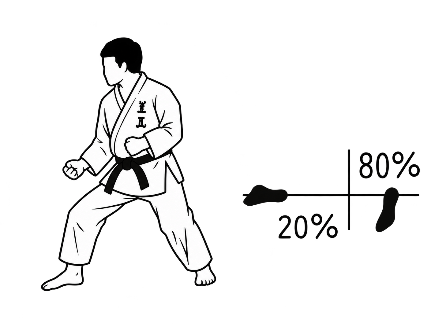 Ko kutsi dachi technique