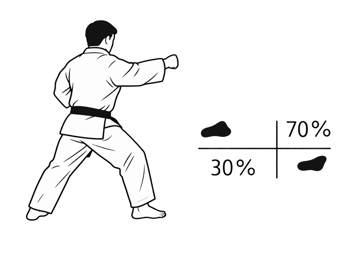 Zen kutsu dachi technique