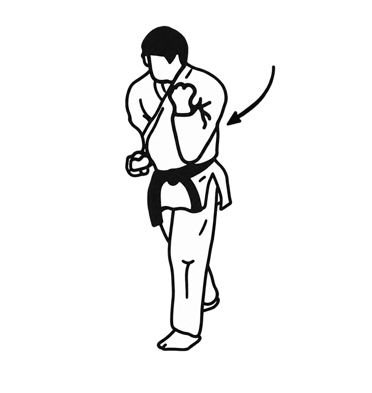 Soto uke technique